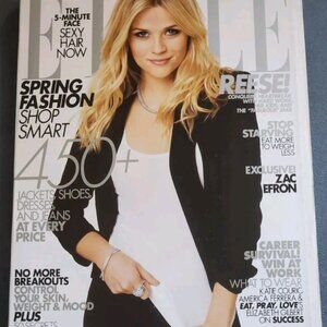 ELLE MAGAZINE April 2009 #284. Reese Witherspoon Cover & Anton Yelchin Feature.